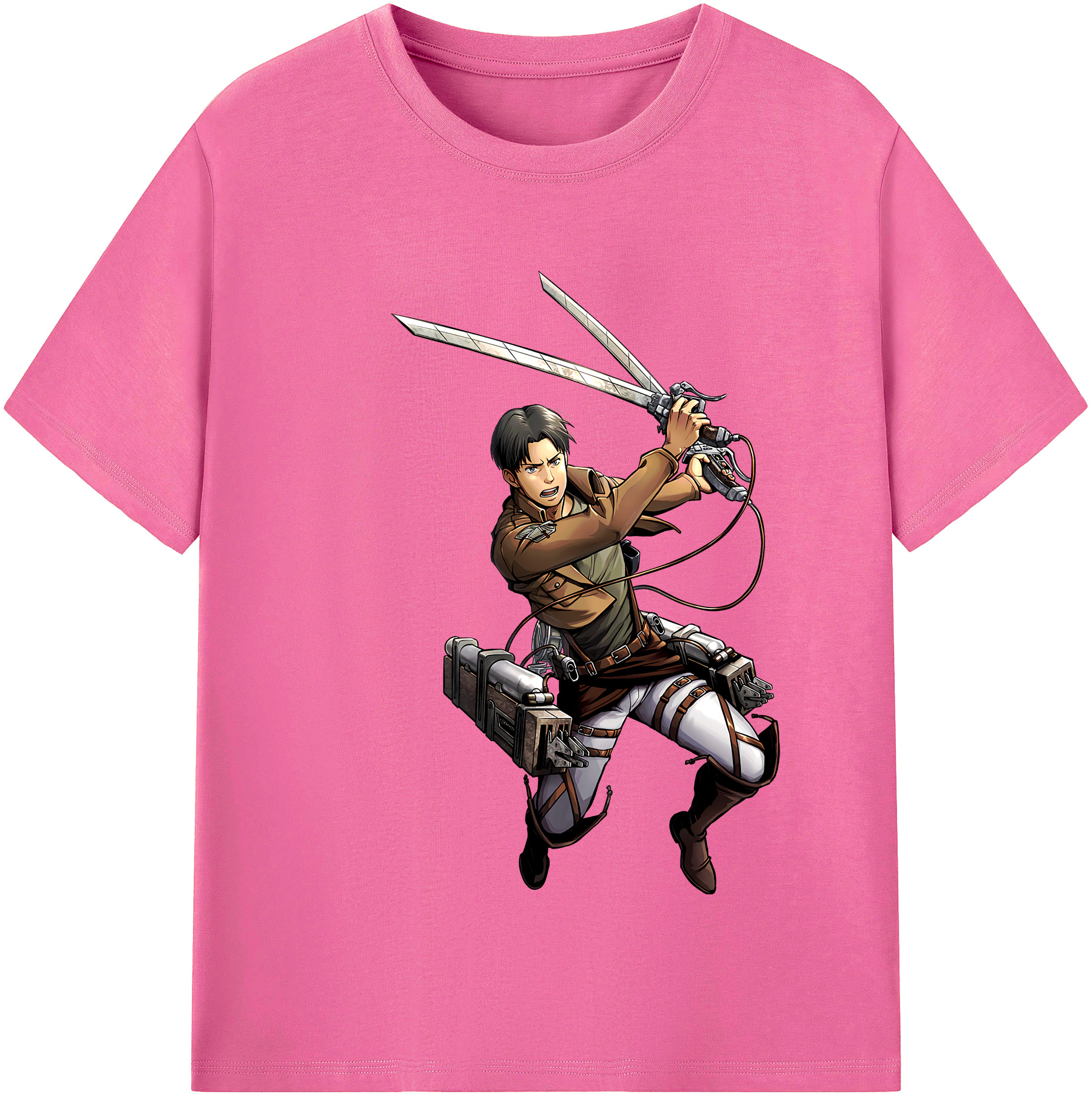 （画像用） 進撃の巨人 Attack on Titan レディースカジュアルプリントTシャツ（綿100％）